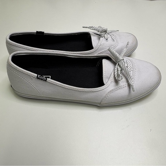 Keds Women’s 7 T-Cup Teacup CVO Pumps White Canvas Mini Sneakers Rubber Outsole - Picture 5 of 11